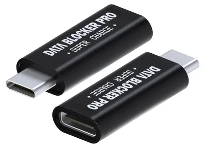 Produktbild von USB-C Datenblocker [2er Pack] Schützt vor Hackern, Viren, Juice Jacking Schwarz