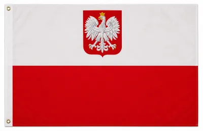 Produktbild von Fahne Polen mit Wappen 90x150 cm
