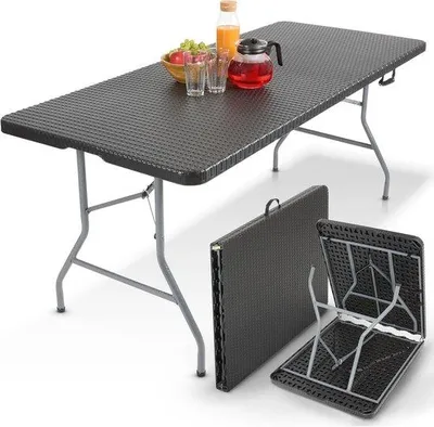 Immagine prodotto di Tavolo pieghevole 182x74 cm, portatile, ideale per le feste