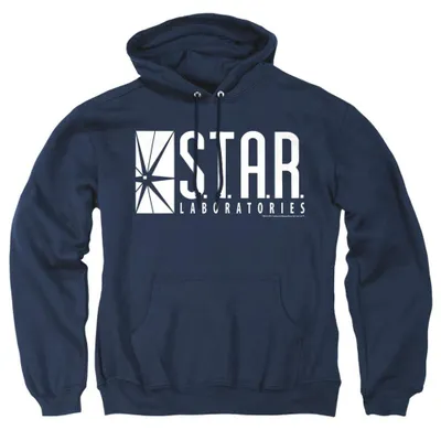 Obrázek produktu pro Mikina s kapucí "The Flash" - "S.T.A.R." pro muže/ženy, uni model TV39292 (velikost XL), barva: tmavě modrá