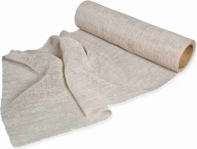 Produktbild von 4m Dekostoff Leinenoptik B30cm Tischläufer Tischband Leinen Deko Stoff Stoffband, Farbe:beige