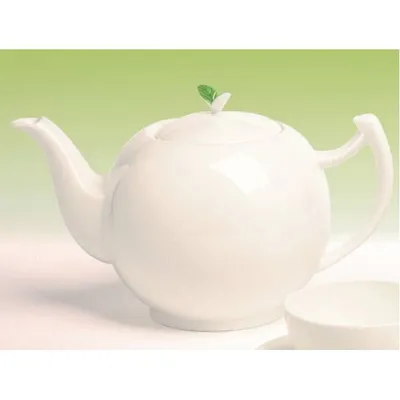 Produktbild von Teekanne TEA TIME BLATT für 1,5L weiß Bone China Porzellan Tea Logic