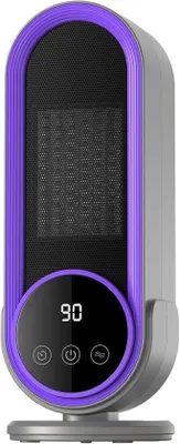 Immagine prodotto di Stufa elettrica - 1200 W, tecnologia Vetroceramica - Termostato, timer, telecomando - Ideale per uso domestico e in ufficio - Bianco - 11,8 x 11,8 cm