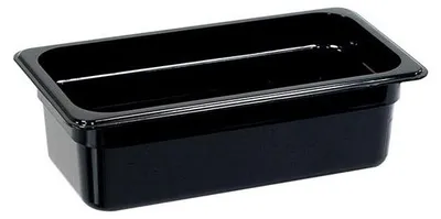 Produktbild von Gastronormbehälter aus Polycarbonat - schwarz - GN 1/3 150mm