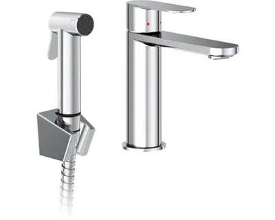 Zdjęcie produktu dla Bateria umywalkowa z prysznicem bidetowym RAVAK Chrome II chrom X070450