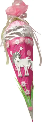 Produktbild von ROTH Schultüten Bastelset "Einhorn" 6-eckig 680 mm