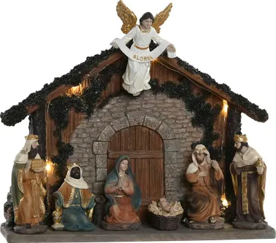 Image de Crèche de Noël Home ESPRIT Coloré Résine