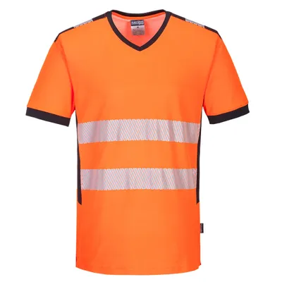 Image de Portwest PW310 PW3 T-shirt haute visibilité col V Orange/Black taille 4XL