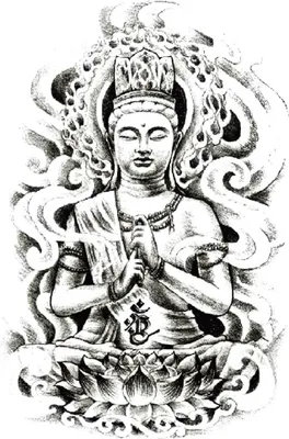 Produktbild von Oblique Unique Temporäres Tattoo Klebetattoo Tättowierung - Buddhism