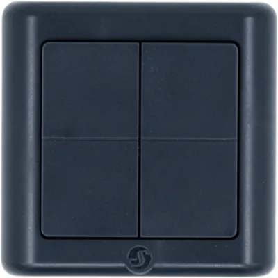 Productafbeelding van Shelly BLU Wandcontactdoos 4 ZB, DK-formaat - Zigbee wandschakelaar, grijs