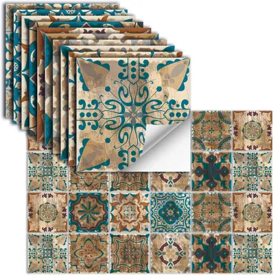 Obrázok produktu pre Samolepiace nálepky, vodeodolné, 24 kusov, 15x15 cm, vhodné do kuchyne a kúpeľne