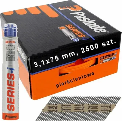 Productafbeelding van PASLODE spijkers, type NFP, 3,1x75 mm, met ring, 2,5 kg.