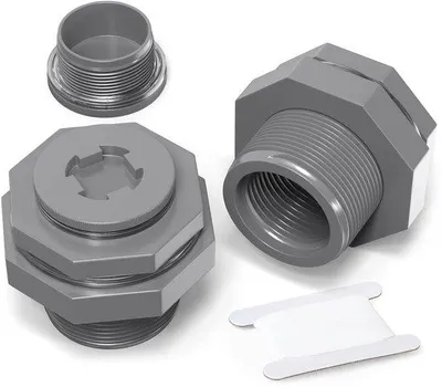 Productafbeelding van PVC-waterleidingkoppeling 1 1/4 inch BSP - 2 stuks - waterdicht - bestand tegen slijtage - duurzaam