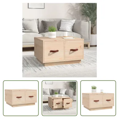Produktbild von The Living Store Couchtisch 60x53x35 cm Massivholz Kiefer