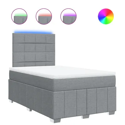 Obrázek produktu pro vidaXL Postel Boxspring s matrací Světle šedá 120x200 cm Látka