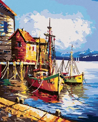Produktbild von Zuty - Malen nach Zahlen - KLEINER HAFEN IN VENEDIG, 40x50 cm, mit Keilrahmen (bereits gespannt)