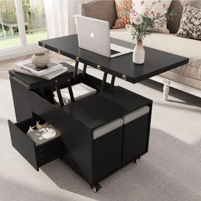 Produktbild von VOWNER Höhenverstellbarer Couchtisch, 4-in-1 Multifunktion