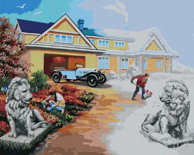 Image de Zuty - Peinture par numéros - ÉTÉ ET HIVER (D. RUSTY RUST), 40 x 50 cm, sans cadre et sans toile tendue