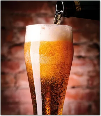Produktbild von Wallario Herdabdeckplatte aus Glas, Größe 52 x 60 cm 1-teilig, Motiv Frisches Pils