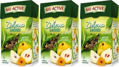 Produktbild von Grüner Tee mit Quitte lose 3x 100g - loser Grüntee Mischung - Big-Active