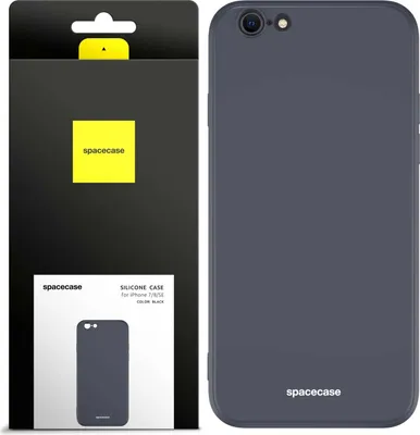 Zdjęcie produktu dla Silikonowe etui SPACECASE Silicone Case do iPhone 7/8/SE Czarny