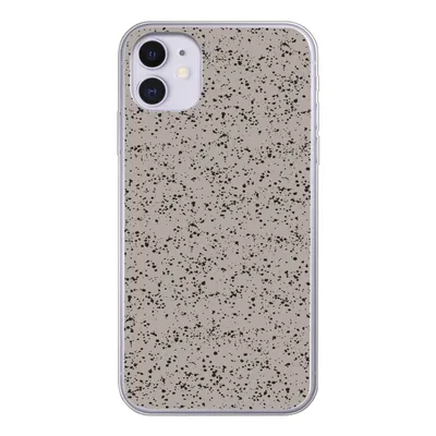 Produktbild von MuchoWow® Handyhülle Schutzhülle Hülle für iPhone 11 Polka dots - Schwarz - Grau Silikon Softcase Handy Hülle - Handytasche