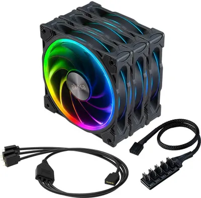 Produktbild von Akasa SOHO AR12, Ventilator, 12 cm, 5000 RPM, 2000 RPM, Schwarz