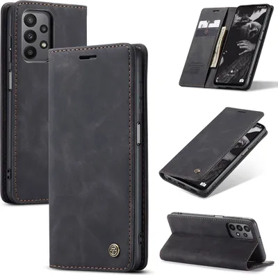 Image de Galaxy A23 4G Case, RetroPolyuréthaneLeather Case with Stand Function for Samsung Galaxy A23 4G Case black