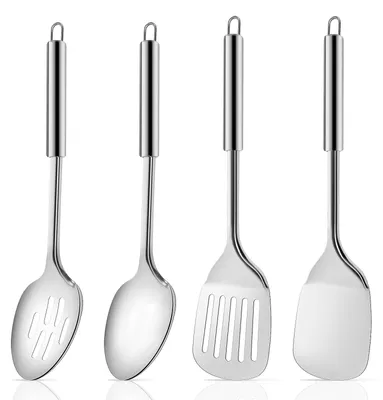 4-teiliges Edelstahl-Küchenhelfer-Set, spülmaschinengeeignet