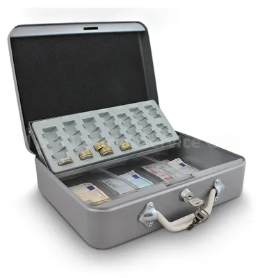 Produktbild von Bituxx Transportkassette mit Geldschein Einlage, hellgrau, MS-11396