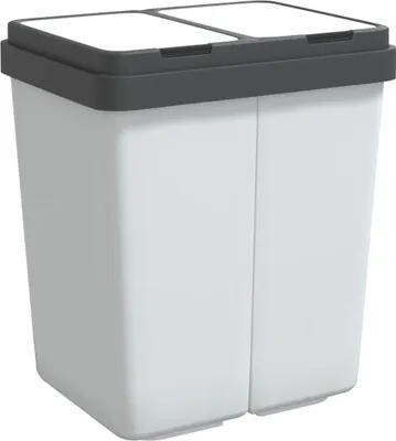 Obrázek produktu pro vidaXL Duo odpadkový koš bílý 2x25 l