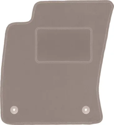 Produktbild von Fahrerfußmatte Velours beige passend für Audi A8 D3 (2002-2009, Limousine) – mit Befestigungen – passgenau