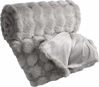 Produktbild von EUROFIRANY | Bettdecke - Tagesdecke - Bettüberwurf - 200 x 220 cm - hellgrau - Sofaüberwurf - Steppdecke - gemütlich und fluffig