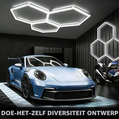 Obrázek produktu pro LED hexagonální osvětlení do garáže, 3 kusy, 128 W, 6500 K, velmi jasné