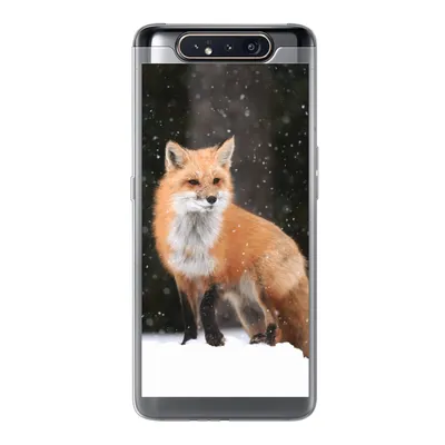 Produktbild von MuchoWow® Handyhülle Schutzhülle Hülle für Samsung Galaxy A80 Fuchs - Schnee - Winter Silikon Softcase Handy Hülle - Schutzdeckel