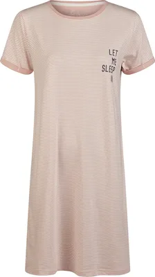 Produktbild von By Louise Damen Sleepshirt Classic - rose stripe - Größe 3XL