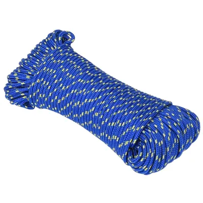 Zdjęcie produktu dla vidaXL Bootsseil Blau 3 mm 50 m Polypropylen