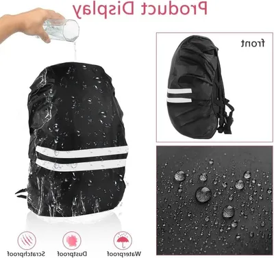 Wasserdichte Rucksack Set von 2 mit reflektierenden Abdeckungen für Fahrräder, Laufen und Wandern, Größe S/M/L, Schwarz und