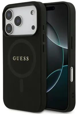 Produktbild von Etui Guess Saffiano Klassisches Logo Magsafe Do Iphone 17 Pro Czarny