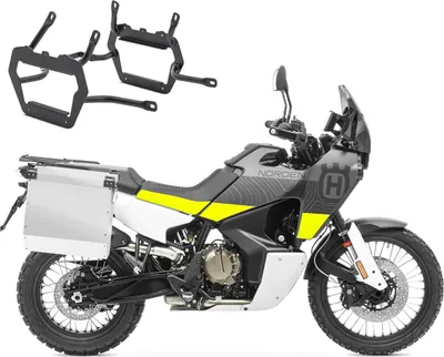 Immagine prodotto di Set valigia in alluminio + portavaligie adatto per Husqvarna Norden 901 21-25 Al