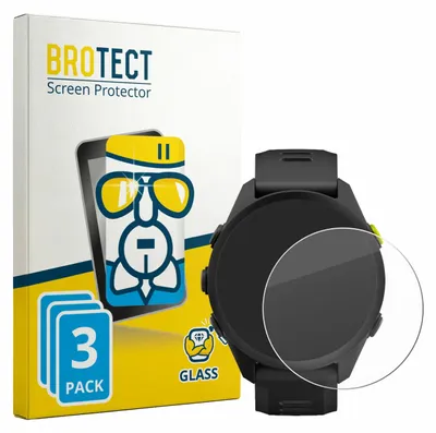 Produktbild von 3x BROTECT Schutzglas für Garmin Forerunner 70/170/170 Music Displayschutz 9H Glas klar transparent