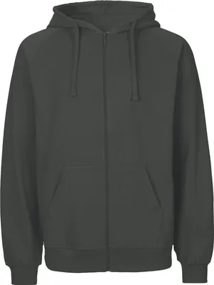 Produktbild von Neutral O63301 | Herren Zip Hoodie Kaputzenjacke / 100% Fairtrade-Baumwolle - Farbe: Charcoal - Größe: XL