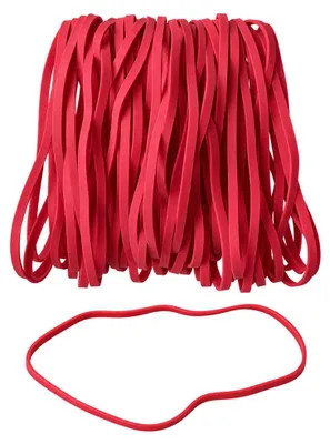 Image de 100 x Gummiringe Gummibänder Rot 1kg