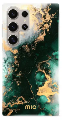Productafbeelding van MIO Backcover hoesje voor Samsung Galaxy S24 Ultra - MagSafe-compatibel Green Marble Groen