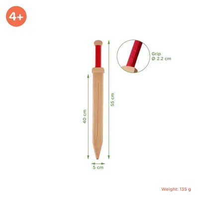Obrázek produktu pro Dřevěné hračky Woodsy – římský meč 53,5 cm pro děti