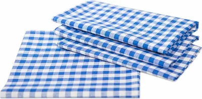 Produktbild von Karierte Tischdecken - Landhausstil - 100% Baumwolle - blau-weiß - 130 x 250 cm