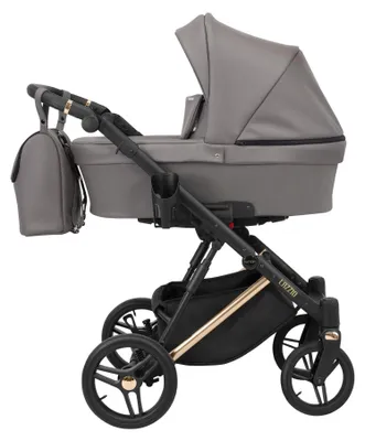Produktbild von Kinderwagen Kunert Lazzio Premium mit Babywanne - Kupferfarbener Rahmen - Farbe: Graphit Eco