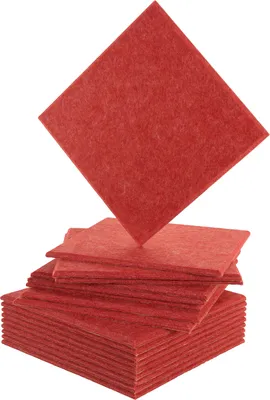 Produktbild von 18 sztuk samoprzylepnych paneli akustycznych o wysokiej gęstościReplika acja ścienna czerwona 30 * 30 cm