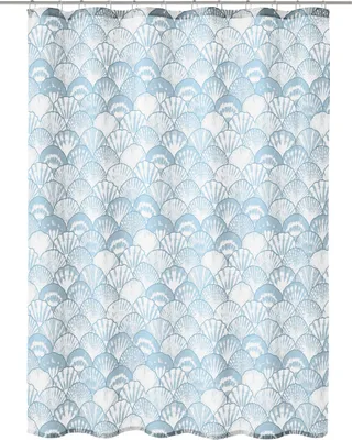 Produktbild von Kleine Wolke Duschvorhang Textil CONCHA Iceblue 180 x 200 cm
