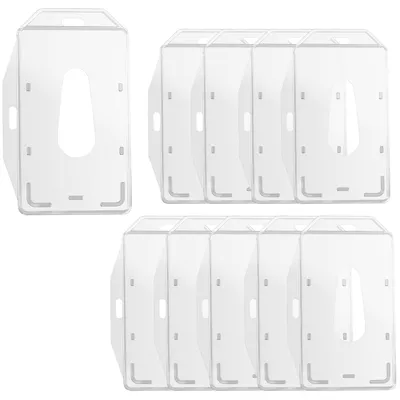 Produktbild von Auswelter aus transparentem Hartplastik [Stück 10] für Kreditkarte/Personalausweis/Kundenkarte/Busfahrkarte/Kantinenkarte/Büroausweis Phonillico®